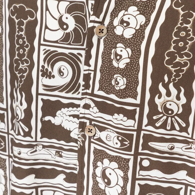T and C Surf Aloha Shirt Brown-4