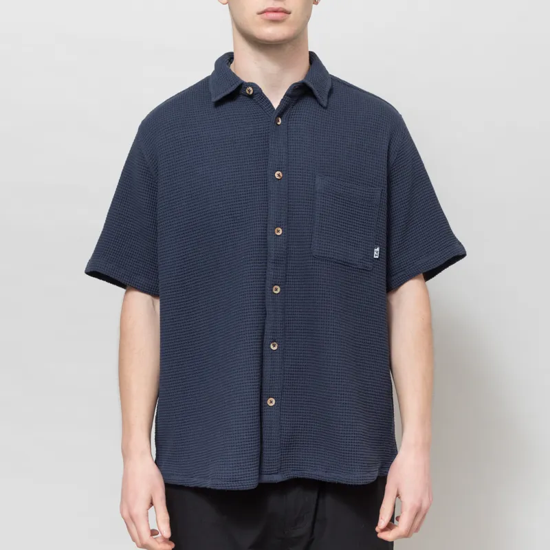 T and C Surf Waffle Shirt Dark Navy