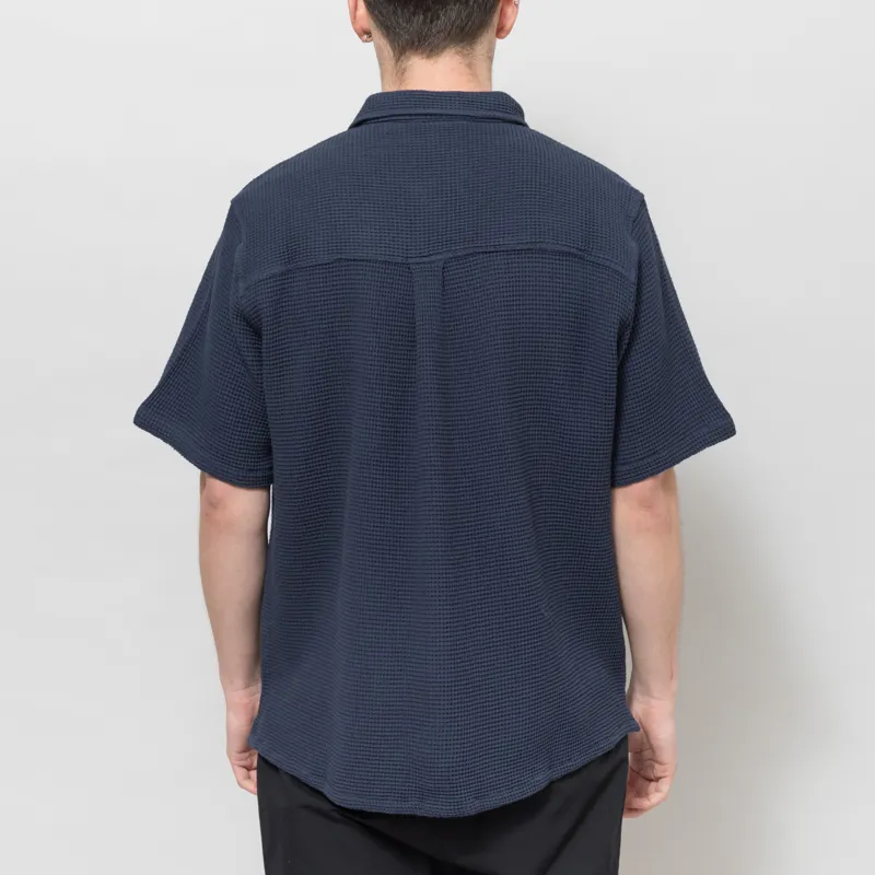 T and C Surf Waffle Shirt Dark Navy-1