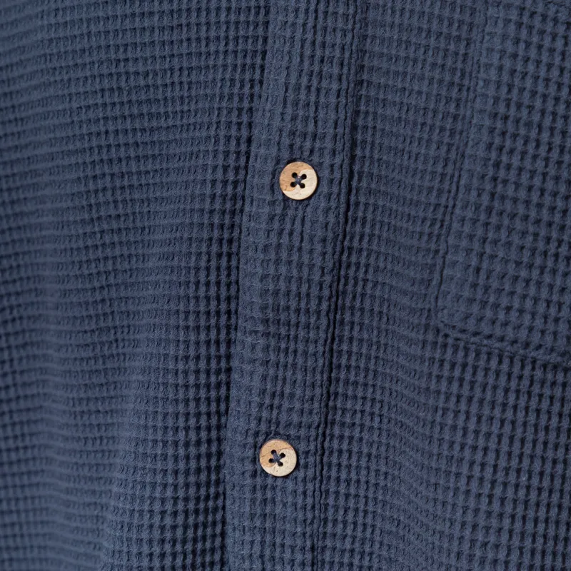 T and C Surf Waffle Shirt Dark Navy-4
