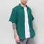 T and C Surf Waffle Shirt Green Sea
