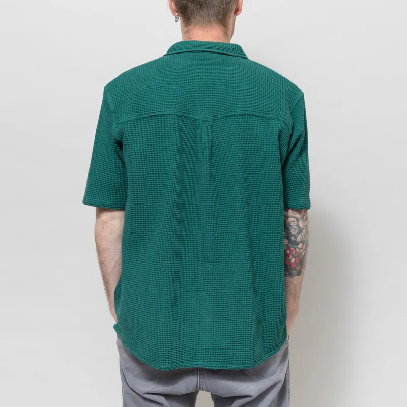T and C Surf Waffle Shirt Green Sea-1