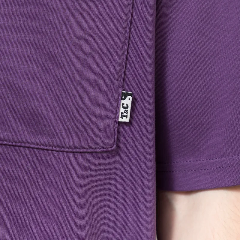T and C Surf OG Mist Pocket T Shirt Dark Purple-5