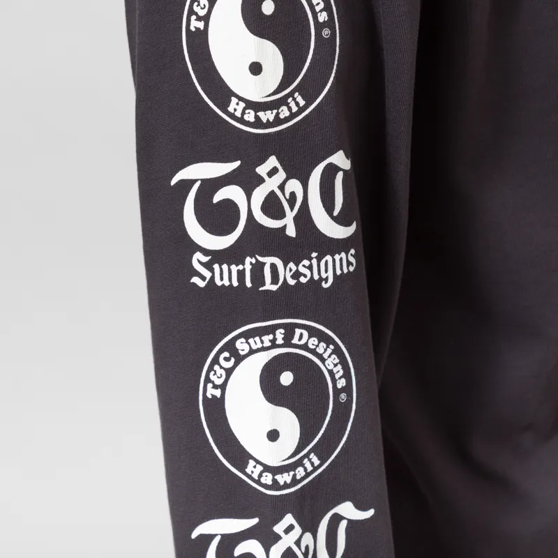 T and C Surf Koi Lightning Long Sleeve T Shirt Fatigue Black-5