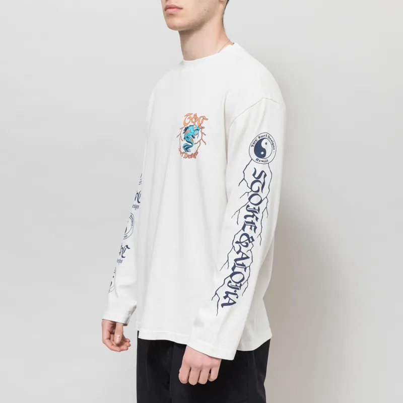 T and C Surf Koi Lightning Long Sleeve T Shirt Light Grey-1