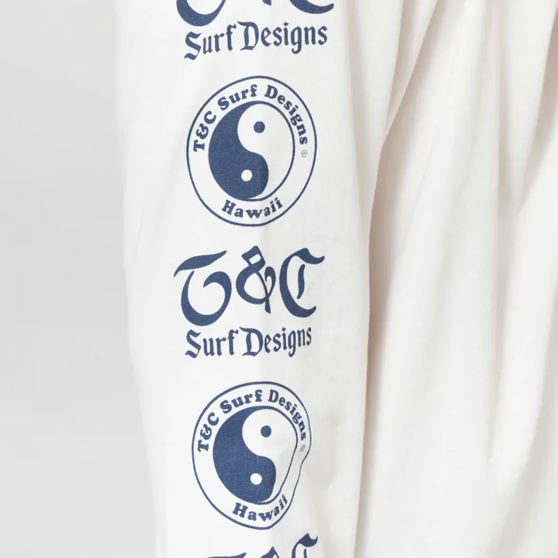 T and C Surf Koi Lightning Long Sleeve T Shirt Light Grey-5