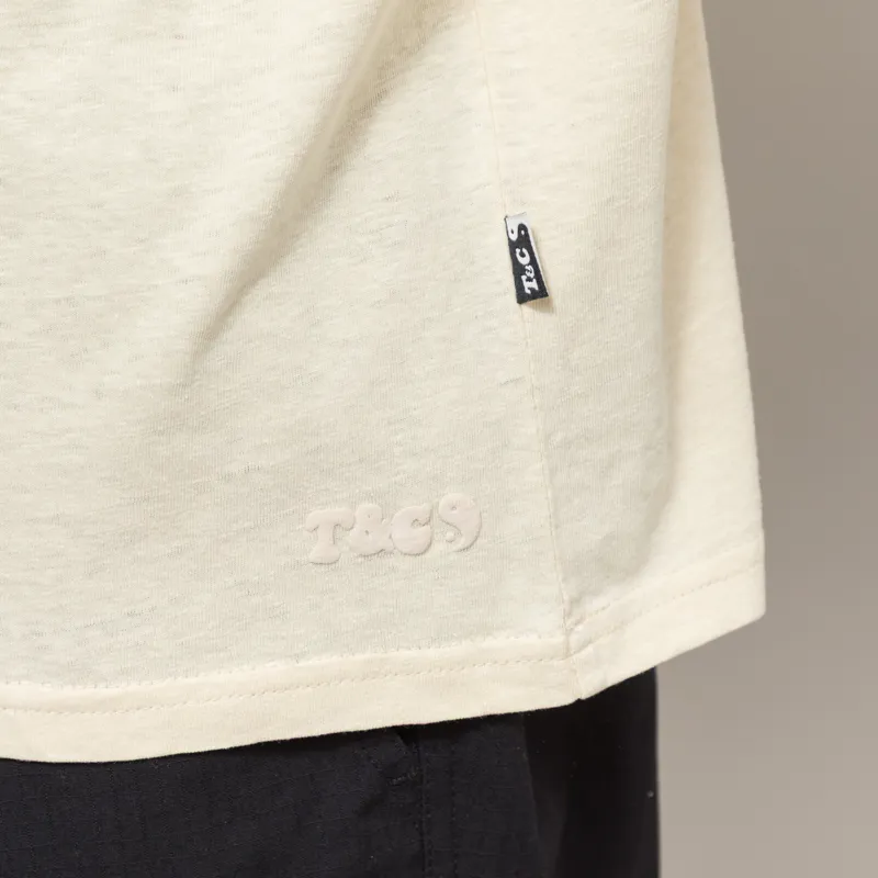 T and C Surf Plain T Shirt Greige-4