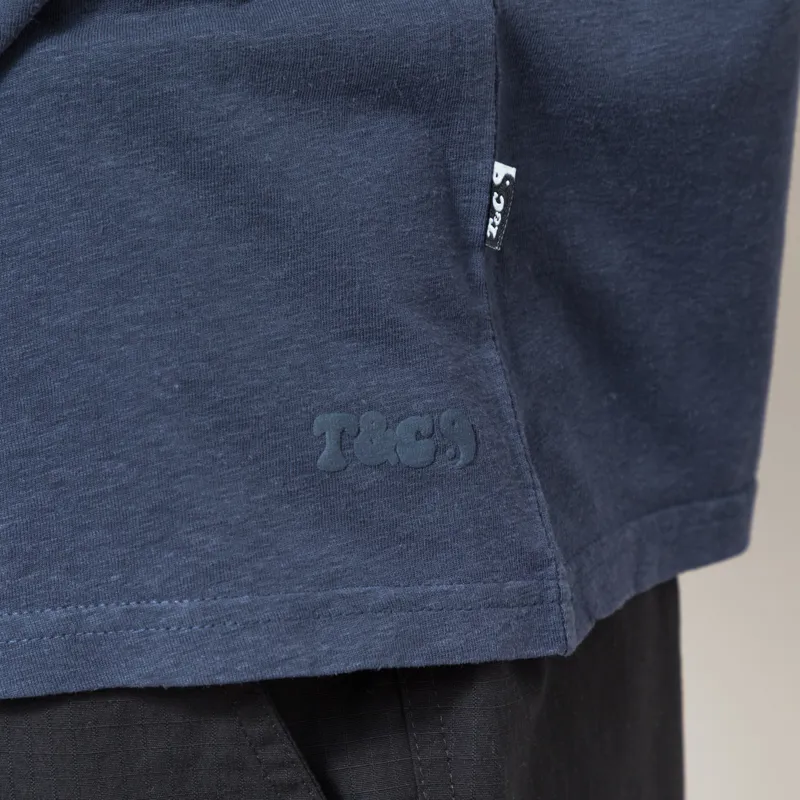 T and C Surf Plain T Shirt Dark Navy-4