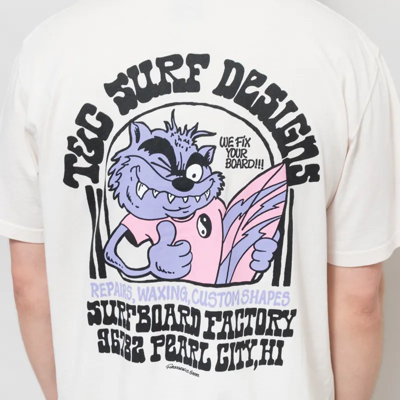 T and C Surf Service T Shirt Vintage White-2