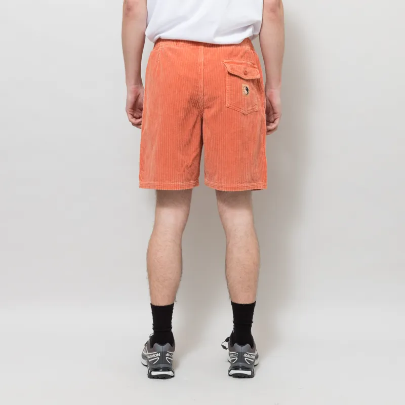 T and C Surf Corduroy Beach Shorts Rust-2