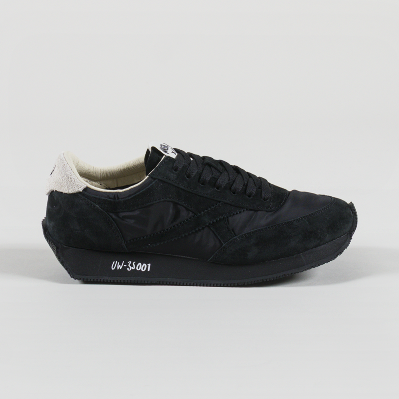 Walsh x Universal Works Tornado Shoe Black Leather Canvas-2