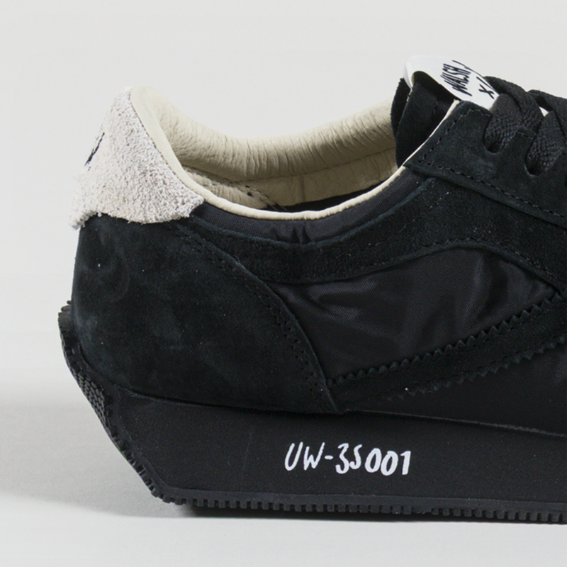 Walsh x Universal Works Tornado Shoe Black Leather Canvas-4