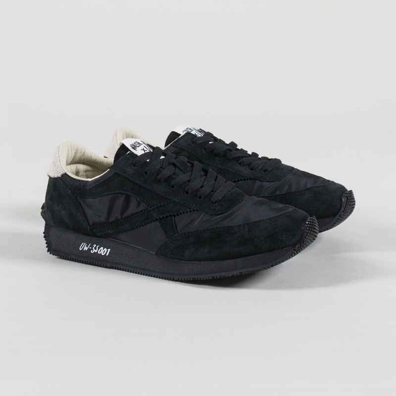 Walsh x Universal Works Tornado Shoe Black Leather Canvas