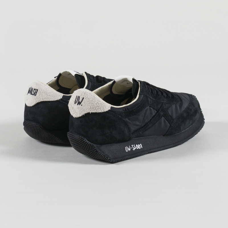 Walsh x Universal Works Tornado Shoe Black Leather Canvas-1