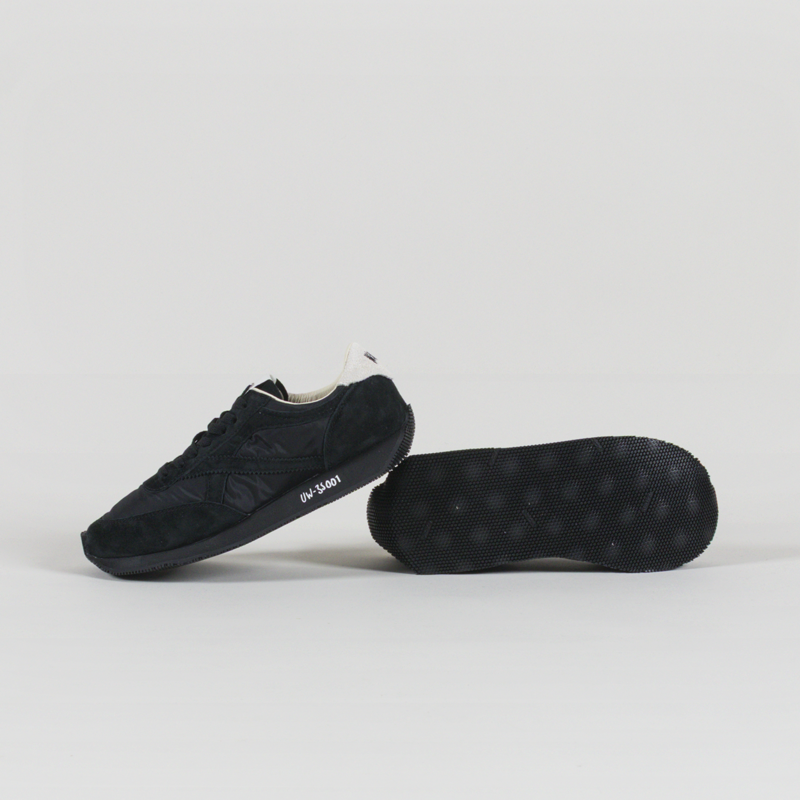 Walsh x Universal Works Tornado Shoe Black Leather Canvas-3