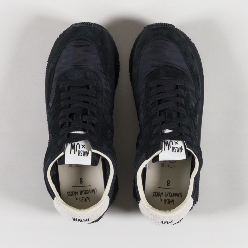 Walsh x Universal Works Tornado Shoe Black Leather Canvas-6