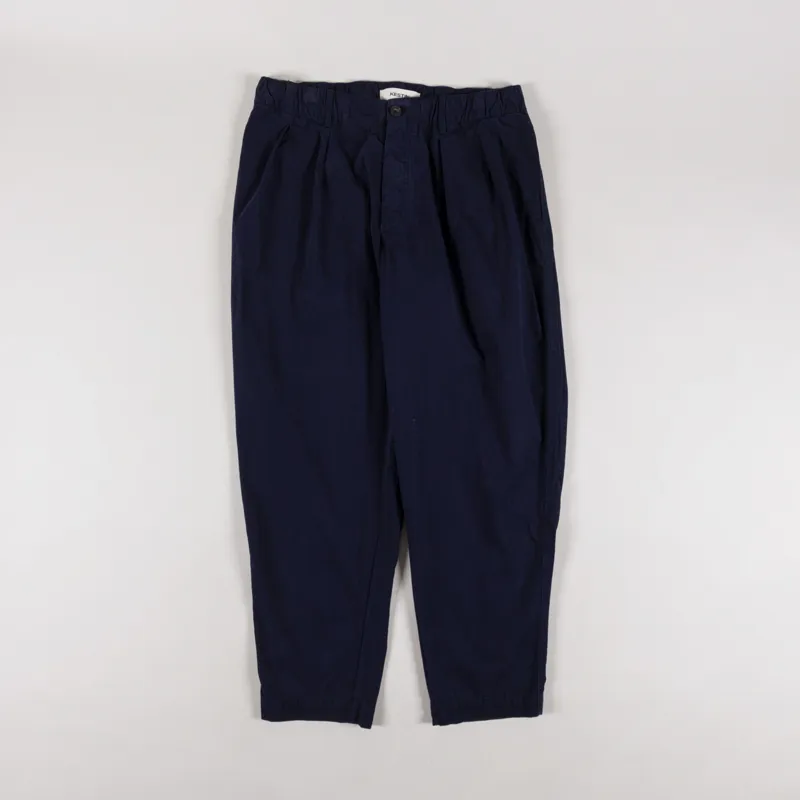 Kestin Clyde Pant Navy Cotton Twill-1
