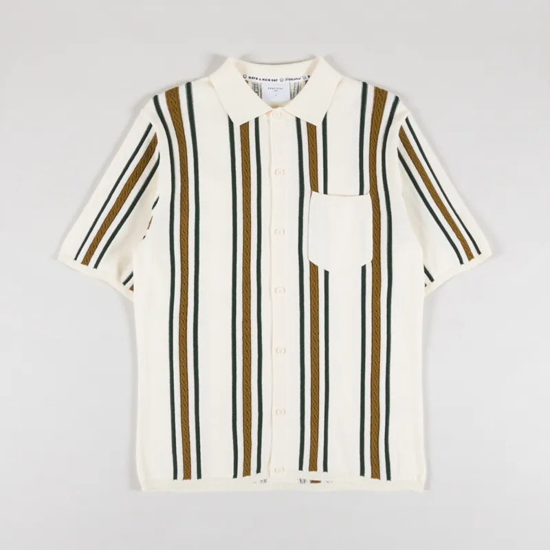 Percival Ventura Knitted Shirt Ecru
