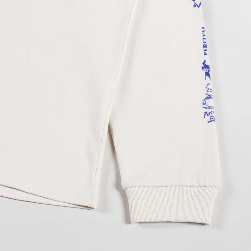 Percival Harlow Fine Wines Long Sleeve T Shirt Ecru-7