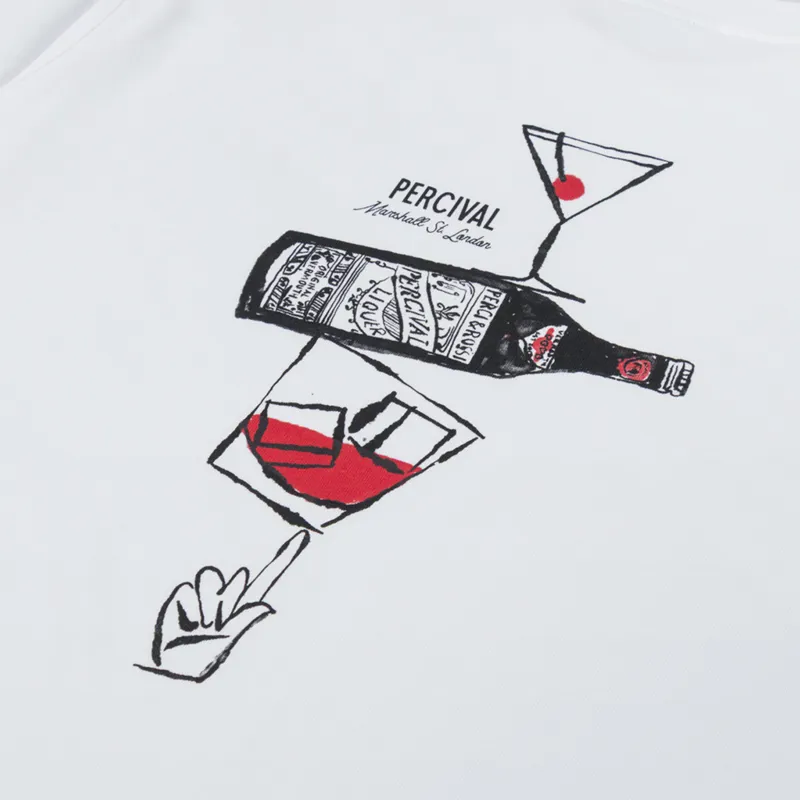 Percival Perci and Rossi Martini Oversized T Shirt White-4