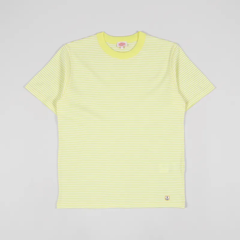 Armor Lux Heritage Stripe T Shirt Citronelle Blanc
