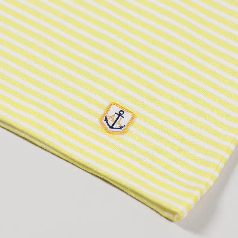 Armor Lux Heritage Stripe T Shirt Citronelle Blanc-2