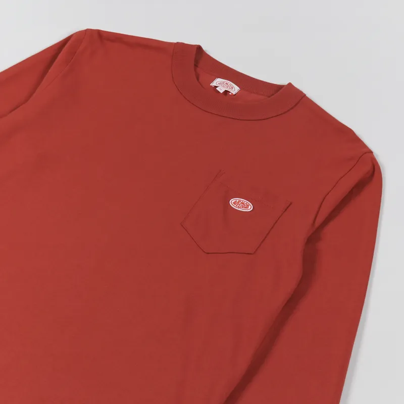 Armor Lux Heritage Pocket Long Sleeve T Shirt Auburn-2