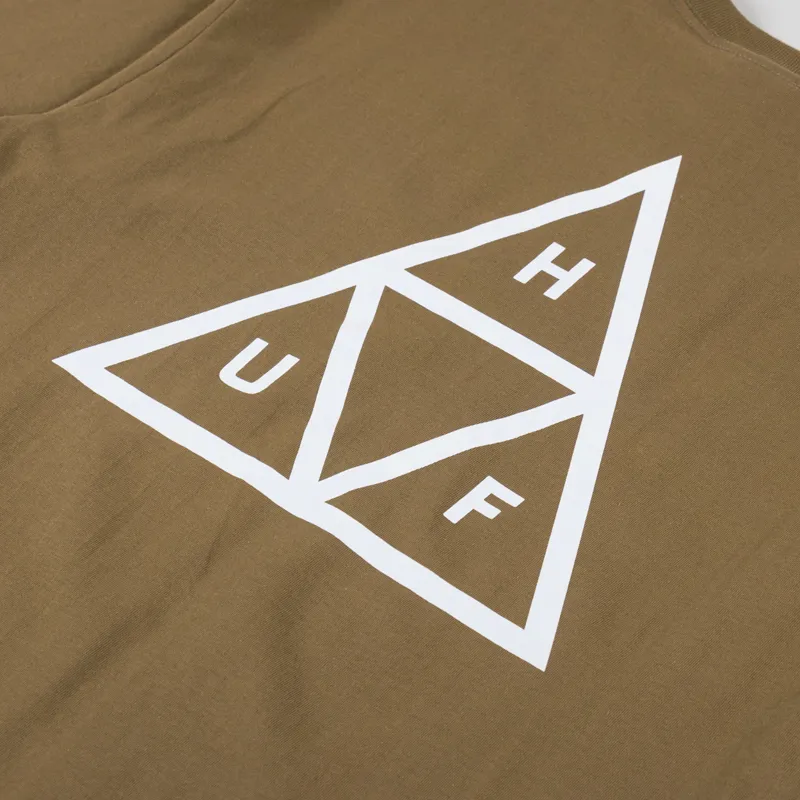 Huf Set Triple Triangle T Shirt Mud-4