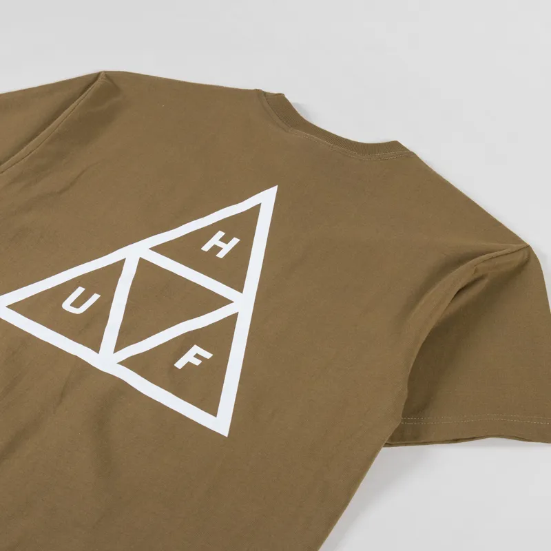 Huf Set Triple Triangle T Shirt Mud-2