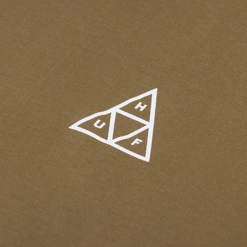 Huf Set Triple Triangle T Shirt Mud-5