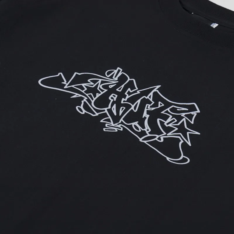 Huf Outlines T Shirt Black-2