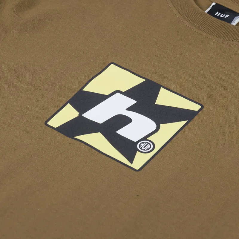 Huf H Star T Shirt Mud-2