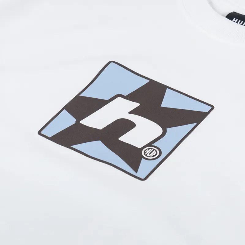 Huf H Star T Shirt White-2