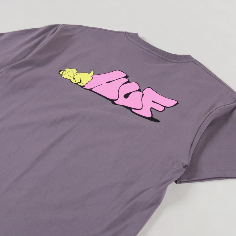 Huf Dog Sense T Shirt Light Plum-2