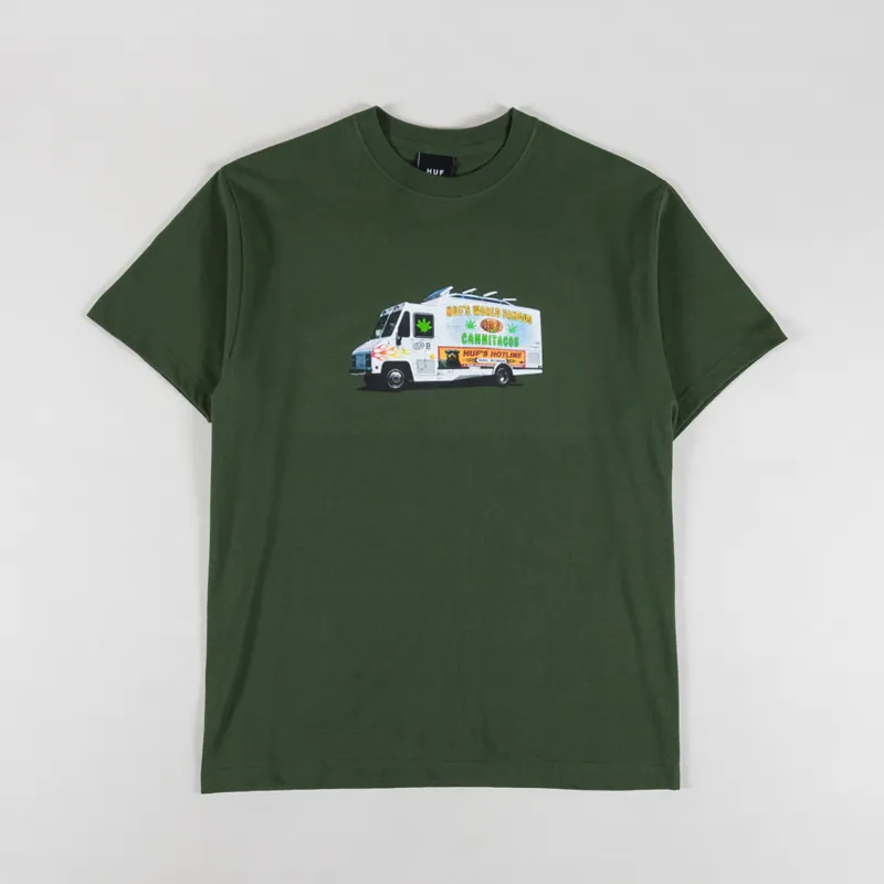 Huf Taco Truck T Shirt Hunter Green