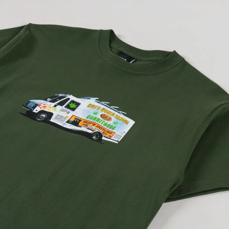 Huf Taco Truck T Shirt Hunter Green-1