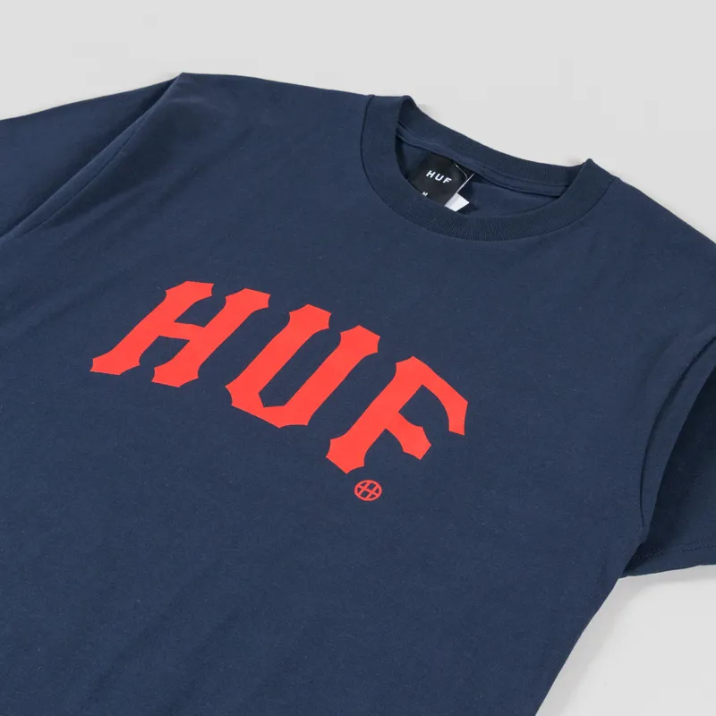 Huf Arch T Shirt Navy-1
