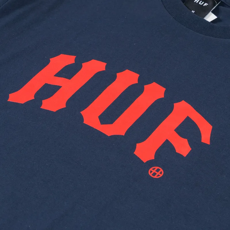 Huf Arch T Shirt Navy-2