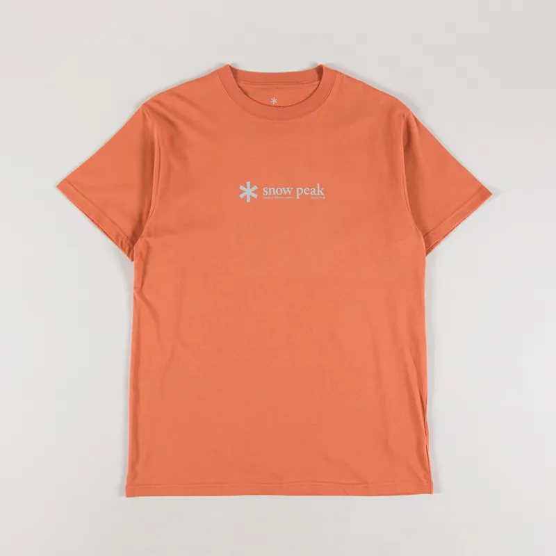 Snow Peak Soft Cotton Logo T Shirt Orange
