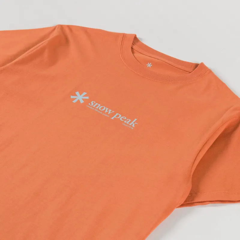 Snow Peak Soft Cotton Logo T Shirt Orange-1