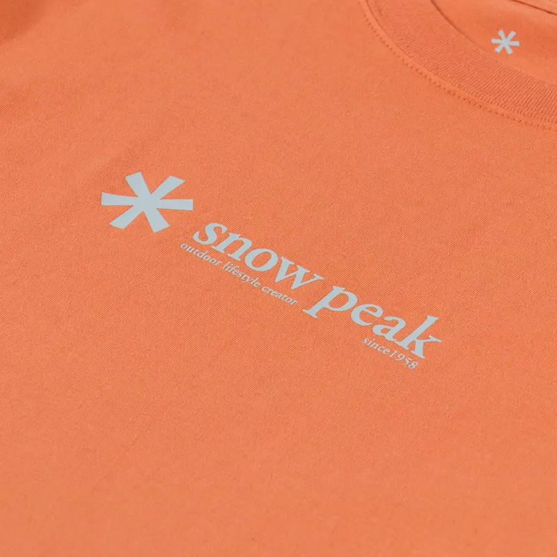 Snow Peak Soft Cotton Logo T Shirt Orange-2