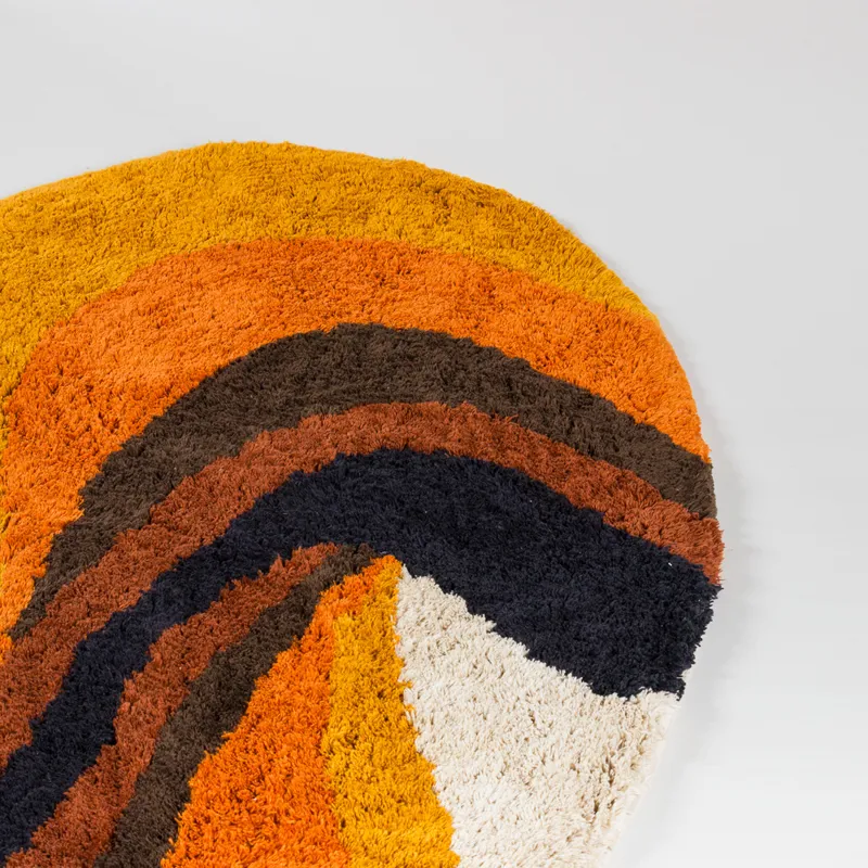 HKLIVING Bath Mat Retro Swirl-1