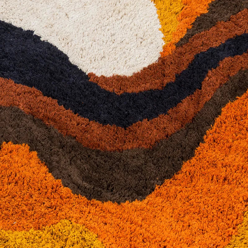 HKLIVING Bath Mat Retro Swirl-2