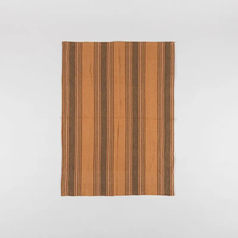 HKLIVING Vida Check Tea Towel Amber Grey