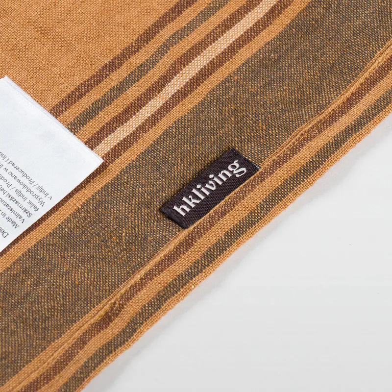 HKLIVING Vida Check Tea Towel Amber Grey-5