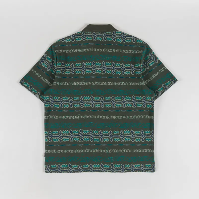 thisisneverthat Jungle Jacquard Zip Up Top Olive-1
