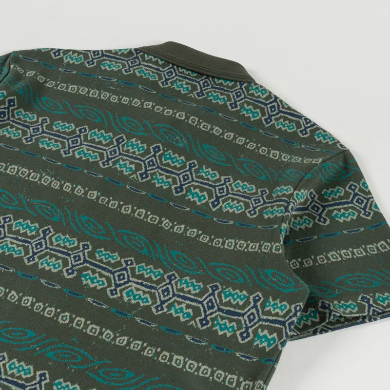 thisisneverthat Jungle Jacquard Zip Up Top Olive-3