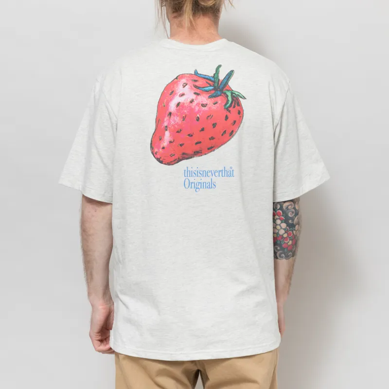 thisisneverthat Strawberry T Shirt Oatmeal