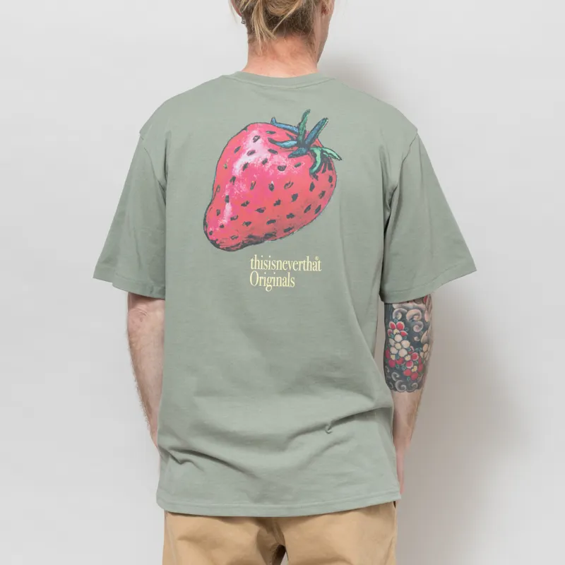thisisneverthat Strawberry T Shirt Light Olive