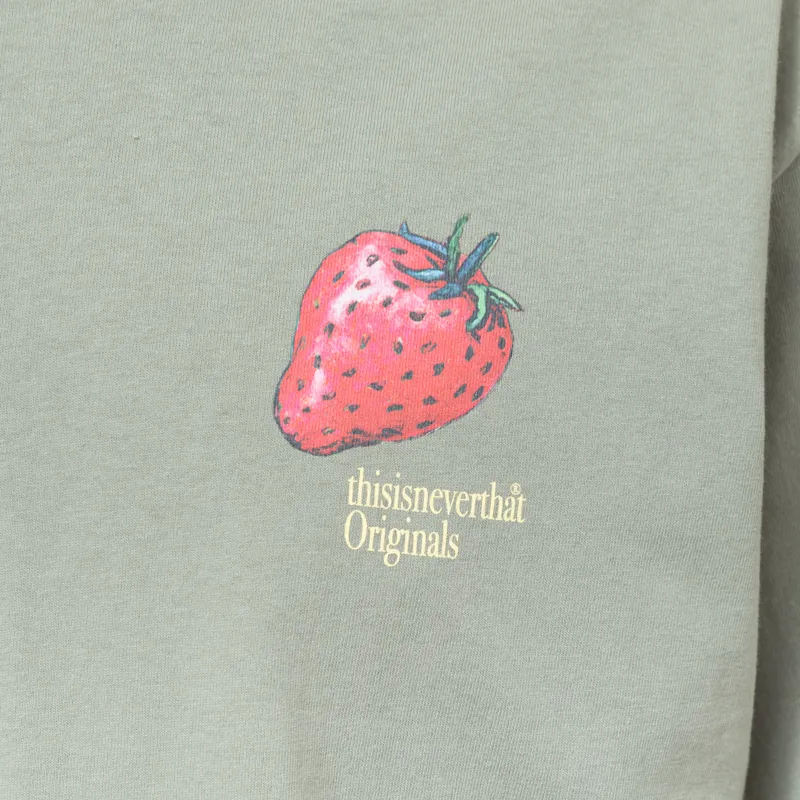 thisisneverthat Strawberry T Shirt Light Olive-5